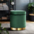 Storage Ottoman Round Velvet Foot Stool Foot Rest Pouffe Padded Seat Home Decor