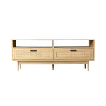 Artiss TV Cabinet Entertainment Unit TV Stand Wooden Rattan Storage Drawer 140CM