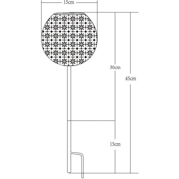 GALIX Décoration métal a énergie solaire - Design rétro