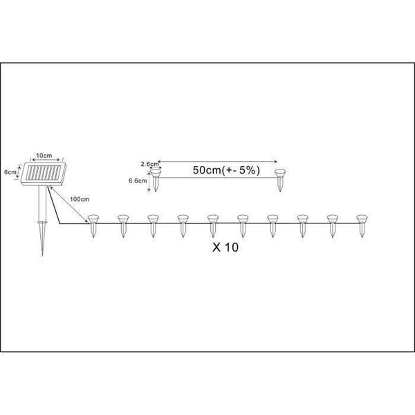 GALIX Guirlande 10 LED a énergie solaire a planter - 5m