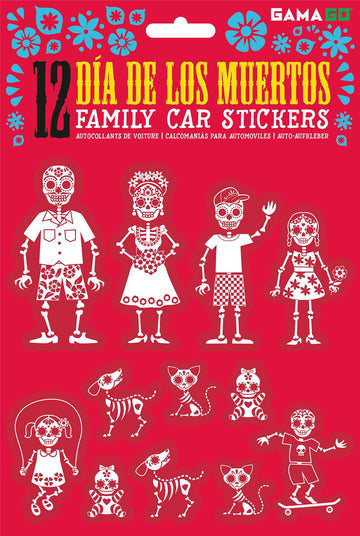 GAMAGO Dia De Los Muertos Car Stickers § Set of 12