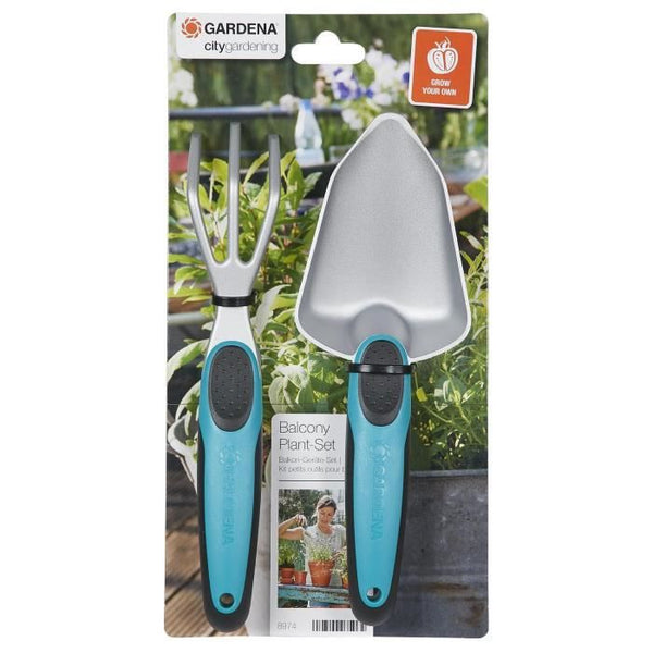 GARDENA Kit petits outils de jardinage – Outils compacts et résistants – Griffe a fleur et transplantoir – Garantie 25 ans (8974-20)