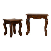 Chestnut French Style Stool Set