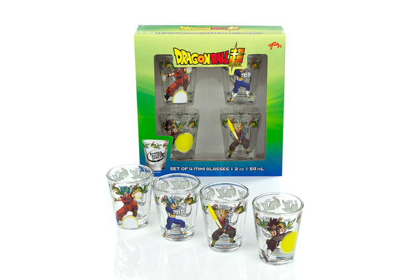 Dragon Ball Super Official Character Shot Glasses § 2-Ounce Glasses § Set of 4