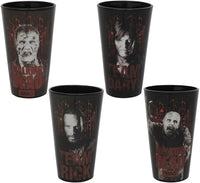 The Walking Dead Team Rick & Daryl Foil Print 16oz Pint Glass 4 Pack