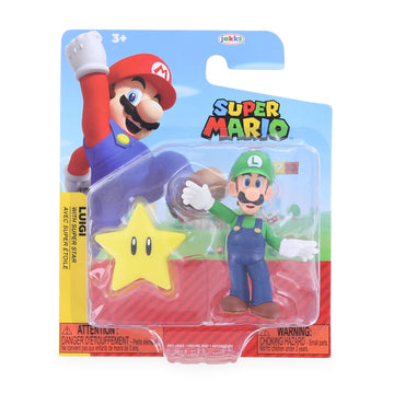 Super Mario World of Nintendo 2.5 Inch Figure § Luigi with Super Star