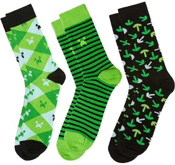 Minecraft Socks Youth 3-Pack