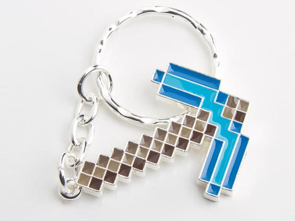 Minecraft Diamond Pickaxe Metal Keychain