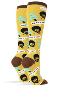 Bob Ross Happy Tree Women's Knee High Socks