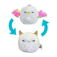 Squishmallow 5 Inch Flip A Mallow Plush § Sleepy Cream Owl / Swan