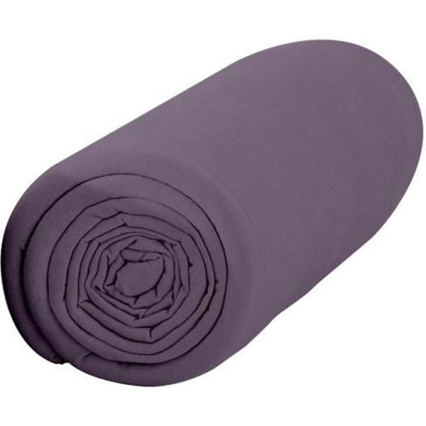 TODAY Drap Housse 160X200 2 personnes Percale uni violet PREMIUM TODAY