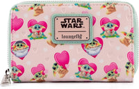 Star Wars The Mandalorian Grogu Hearts Zip Around Wallet