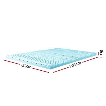 Giselle Bedding 11-zone Memory Foam Mattress Topper 8cm - Queen