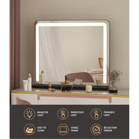 Embellir Makeup Mirror With Light Hollywood Vanity LED Tabletop Mirrors 50X60CM