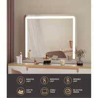 Embellir Makeup Mirror With Light Hollywood Vanity LED Mirrors White 50X60CM