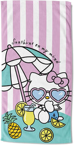 Hello Kitty Umbrella Drink 30 x 60 Inch Beach Towel