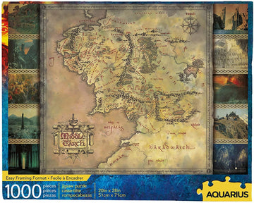 Lord of the Rings Map 1000 Piece Jigsaw Puzzle