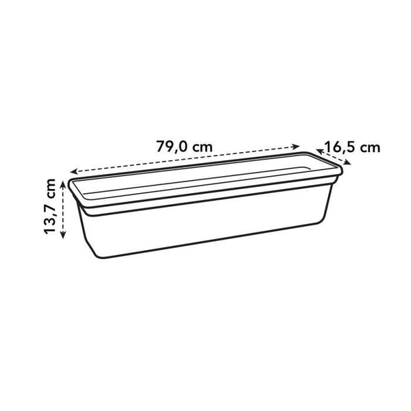 ELHO Balconniere Green Basics 80 - Extérieur & Balcon - L 16,5 x W 79 x H 13,7 cm - Vivre noir