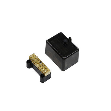 Neutral Link 100A 500V 7 Hole Black