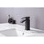 Mitigeur pour vasque et lavabo - Mécanique - Noir mat -  OCEANIC - En cascade
