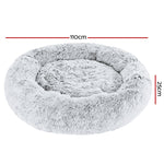 Pet Bed Dog Cat Calming Bed Extra Large 110cm Charcoal Sleeping Comfy Washable