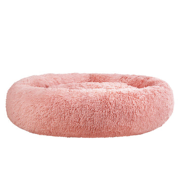 Pet Bed Dog Cat Calming Bed Extra Large 110cm Pink Sleeping Comfy Washable