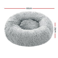 Pet Bed Dog Cat Calming Bed Small 60cm Light Grey Sleeping Comfy Cave Washable