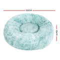 Pet Bed Dog Cat Calming Bed Small 60cm Teal Sleeping Comfy Cave Washable