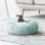 Pet Bed Dog Cat Calming Bed Small 60cm Teal Sleeping Comfy Cave Washable