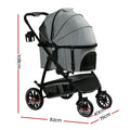 i.Pet Pet Stroller Pram Large Dog Cat Carrier Travel Pushchair Foldable 4 Wheels