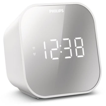 Philips - TAR4406 - Radio Réveil- Finition miroir - Tuner FM numérique - Chargeur de téléphone USB