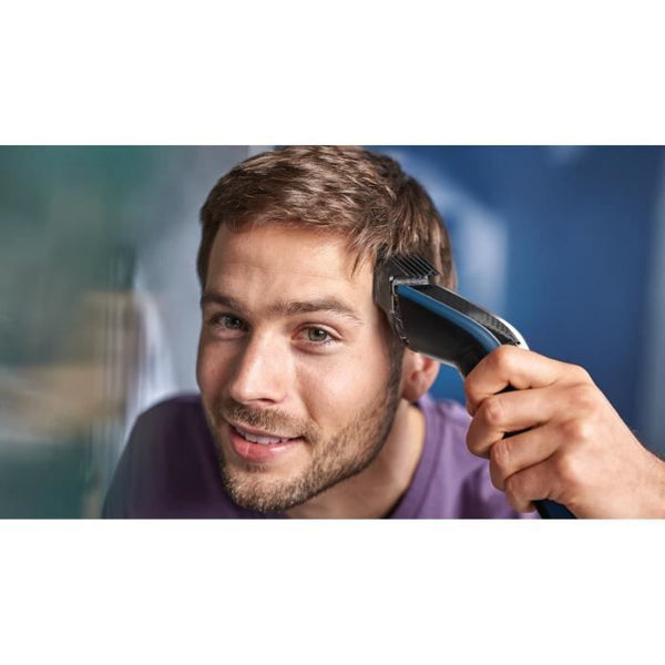 Tondeuse PHILIPS Cheveux & Barbe Series 5000 HC5612/15, 3 sabots (2 cheveux + 1 barbe), technologie DualCut