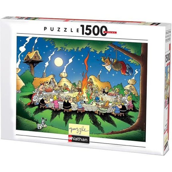 Puzzle 1500 pieces - Le banquet / Astérix - Nathan - Puzzle Adultes - Des 14 ans