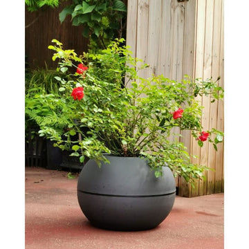 RIVIERA -  pot de fleurs Boule -  D40 - gris