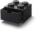 LEGO Desk Drawer 4 Knobs Stackable Storage Box § Black