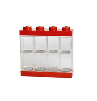 LEGO Minifigure 8 Compartment Display Case, Bright Red