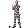 Costume for Adults Prisoner Male Prisoner Multicolour