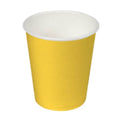Set of glasses Algon Cardboard Disposable 200 ml Yellow 24 Units