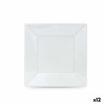 Set of reusable plates Algon White Plastic 23 cm (12 Units)