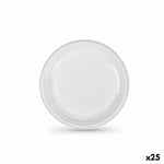 Lot d'assiettes réutilisables Algon Blanc Plastique 17 cm (25 Unités)