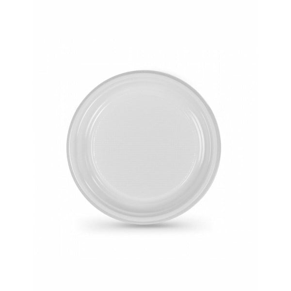 Set of reusable plates Algon White Plastic 25 cm (100 Units)