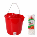 Seau de Lavage   Rouge Carré 12 L (40 Unités)