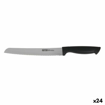 Bread Knife Quttin Black Black Silver 24 Units 20 cm