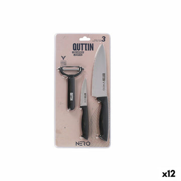 Kitchen Set Quttin Nero Black 3 Pieces (12 Units)