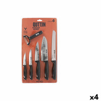 Ensemble de Cuisine Quttin Nero Noir 6 Pièces (4 Unités)