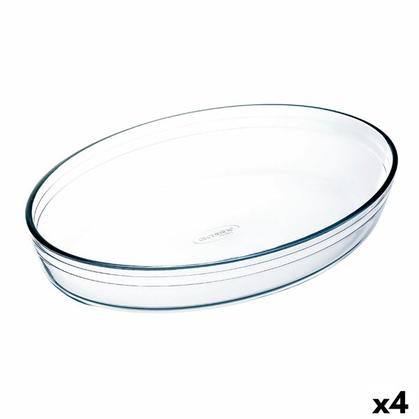 Pekač Ô Cuisine   Ovalne 40 x 28 x 7 cm Prozorno Steklo (4 kosov)