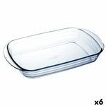 Oven Dish Ô Cuisine Ocuisine Vidrio Rectangular Transparent Glass 6 Units 35 x 22 x 6 cm