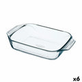 Oven Dish Pyrex Irresistible Rectangular Transparent Glass 6 Units 31,5 x 19,7 x 6,4 cm