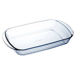 Plat de Four Ô Cuisine Rectangulaire 40,3 x 26,3 x 7,3 cm Transparent verre (6 Unités)