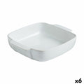 Oven Dish Pyrex Signature Squared 29 x 24 x 7 cm Ceramic White (6 Units)